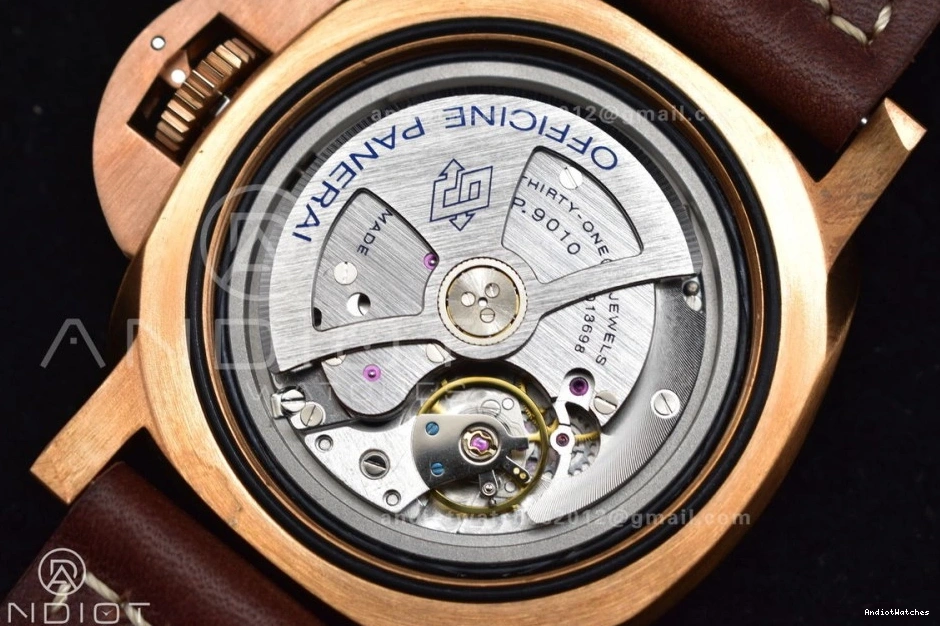 on Calfskin Edition Clone Brown PAM968 SunProtective Best Strap 1:1 Bronzo Brown VSF Dial Bezel and Ceramic 995 P.9010 V 0219